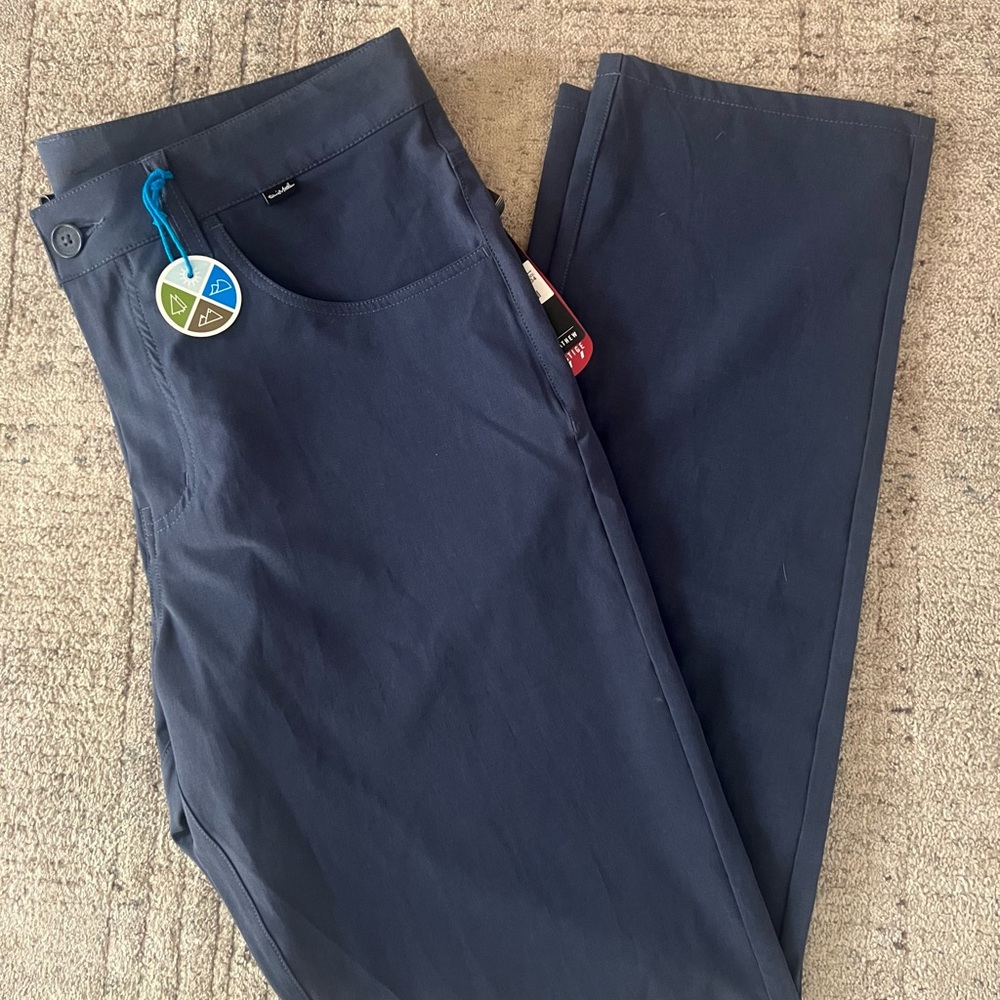 TRAVIS MATHEW Beckladdium Mens Golf Pants Size 34 Blue